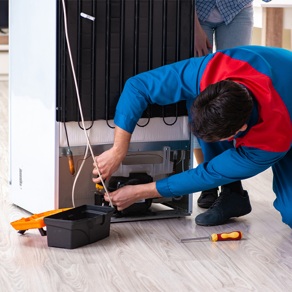 how much do you charge for refrigerator repair services in Macksburg IA